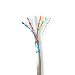 Nedis Netwerk Kabel Rol | CAT6 | Stranded | F/UTP | Koper | 305.0 m | Binnenshuis | Rond | LSZH | Grijs | Gift Box - CCBG8526GY305