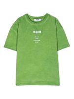 MSGM Kids t-shirt en coton à logo imprimé - Vert - thumbnail