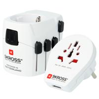 Skross PRO – World & USB netstekker adapter Universeel Wit