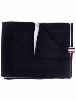 Thom Browne écharpe en maille à motif homard en intarsia - Bleu