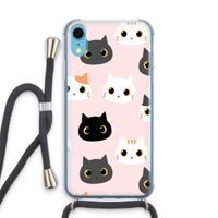 Katten: iPhone XR Transparant Hoesje met koord Katten: iPhone XR Transparant Hoesje met koord