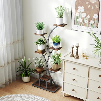 Plantenstandaard met Groeilampen 8-laags Plantenrek Bloemenstandaard