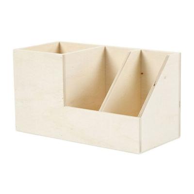 Creativ Company Houten pennenbak, 3 vakken