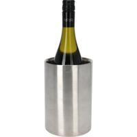 Wijnkoeler/champagnekoeler - D13 x H20 cm - dubbelwandig - RVS
