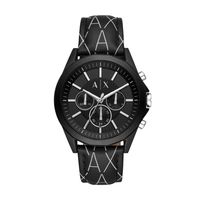 Horlogeband Armani Exchange AX2628 Leder Zwart 22mm