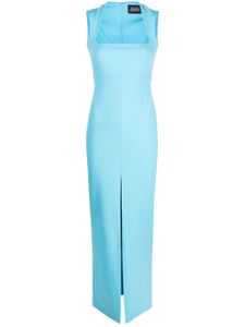 Solace London robe longue Sofia à encolure carrée - Bleu