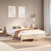 Bedframe zonder matras massief grenenhout 135x190 cm