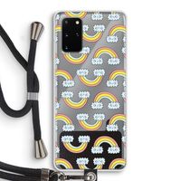 Regenboog: Samsung Galaxy S20 Plus Transparant Hoesje met koord
