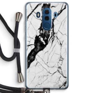 Witte marmer 2: Huawei Mate 10 Pro Transparant Hoesje met koord