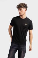 EA7 Emporio Armani Basic Logo T-Shirt Heren Zwart/Goud - Maat XS - Kleur: Zwart | Soccerfanshop