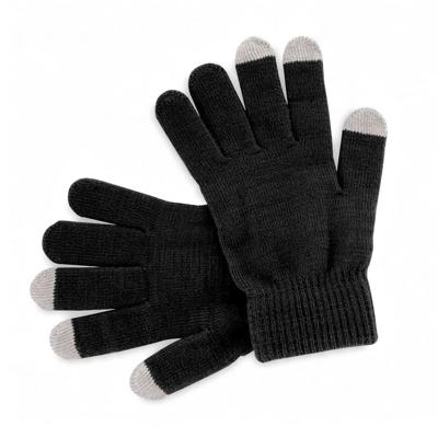 Touchscreen smartphone handschoenen - zwart - volwassenen/kinderen - acryl - one size S/M