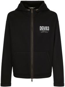 Dolce & Gabbana DGVIB3 veste imprimée à capuche - Noir