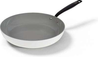BE Living Koekenpan ø 28 cm - keramische anti-aanbaklaag - PFAS-vrij - geschikt voor alle warmtebronnen - wit