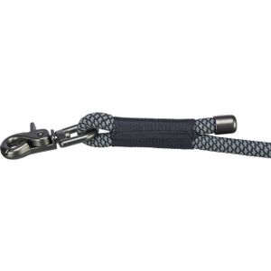 Trixie soft rope hondenriem verstelbaar zwart / grijs (200X1 CM)