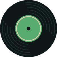 Discoset voor elke set retro onderzetters