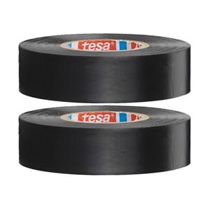 Tesa isolatietape rol zwart - 2x - 10 mtr x 1,5 cm - Klusbenodigdheden - Isolatie tape - Universele