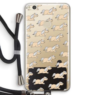 Ponys: Huawei Ascend P8 Lite (2017) Transparant Hoesje met koord