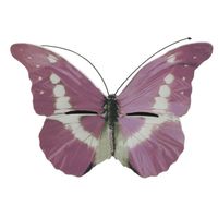 Roze vlinder insectenhotel 20 cm
