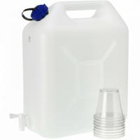 Plkasticforte grote water Jerrycan - 21 liter - Kunststof - kraantje en dop - Water reservoir
