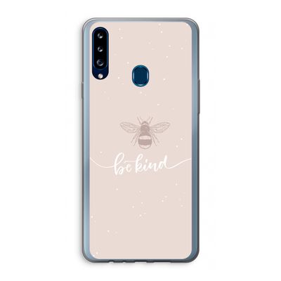 Be(e) kind: Samsung Galaxy A20s Transparant Hoesje