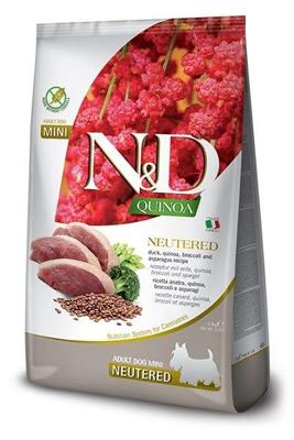 FARMINA N&D Quinoa Dog Duck, Broccoli, Asparagus Neutered Adult Mini - droog hondenvoer - 2.5 kg