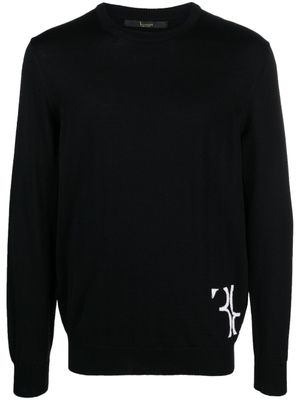 Billionaire pull à motif monogrammé brodé - Noir