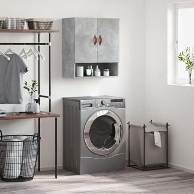 Wandkast 60x31x70 cm bewerkt hout betongrijs