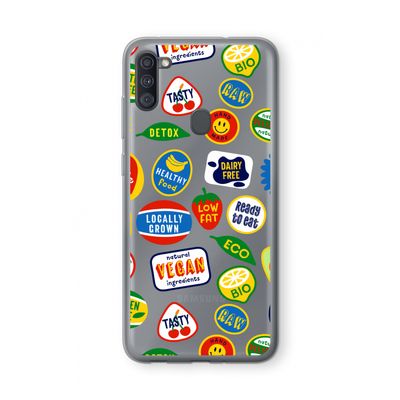 Fruitsticker: Samsung Galaxy A11 Transparant Hoesje