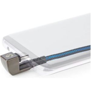 USB 2.0-kabel | A Male naar Type-C Male | 180°-aansluiting voor gaming | 1,0 m | rond | gevlocht