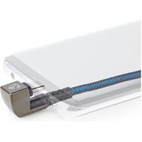 USB 2.0-kabel | A Male naar Type-C Male | 180°-aansluiting voor gaming | 1,0 m | rond | gevlocht