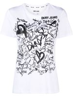 DKNY t-shirt à logo imprimé - Blanc