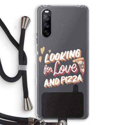 Pizza is the answer: Sony Sony Xperia 10 III Transparant Hoesje met koord
