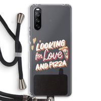 Pizza is the answer: Sony Sony Xperia 10 III Transparant Hoesje met koord