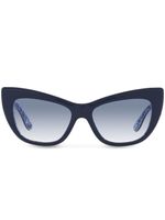 Dolce & Gabbana Eyewear lunettes de soleil teintées à monture papillon - Bleu