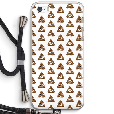 Poop emoji: iPhone 5 / 5S / SE Transparant Hoesje met koord