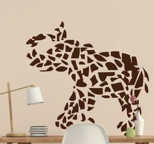 Mozaïek Muursticker silhouet