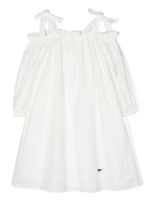 MSGM Kids robe en broderie anglaise à épaules dénudées - Blanc - thumbnail