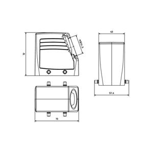 Weidmüller HDC 24D TOLU 1M32G EMC 2544000000 Connectorbehuizing (male) 1 stuk(s)