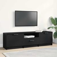 TV-kast met lade Zwart 140 x 35 x 40 cm Bewerkt hout