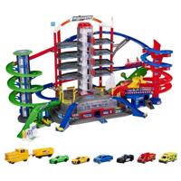 Majorette Super City Garage, 2 verdiepingen, geluid en licht, 6 metalen voertuigen + 1 trein, 128 x 78 x 73 cm