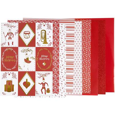 Vivi Gade Design papierblok, afm 21x30 cm, 120+128 gr, rood, wit, 24 vel/ 1 doos