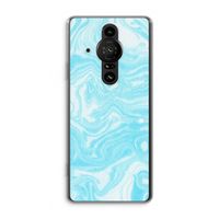 Waterverf blauw: Sony Xperia Pro-I Transparant Hoesje