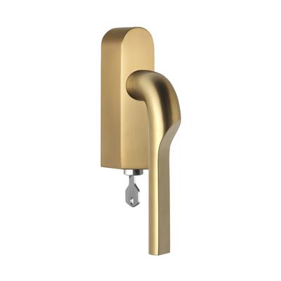 Formani GL100-DKLOCK-O draaikiepgarnituur afsluitbaar PVD mat goud linksdraaiend