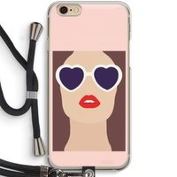Red lips: iPhone 6 / 6S Transparant Hoesje met koord