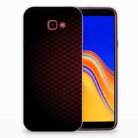 Samsung Galaxy J4 Plus (2018) TPU bumper Geruit Rood - thumbnail