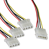 ACT Molex 4-pin naar 3x Molex 4-pin M/F ACT Molex 4-pin naar 3x Molex 4-pin M/F