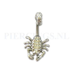 Navelpiercing brede schorpioen