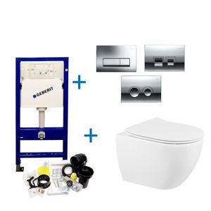 Geberit UP100 Toiletset set71 Sanindusa Sanibold met Delta Drukplaat