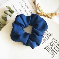 2 PC'S grote darm ring haar band vrouwen stof paardenstaart naadloze stretch haar sieraden (blauw)
