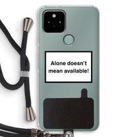 Alone: Pixel 5 Transparant Hoesje met koord